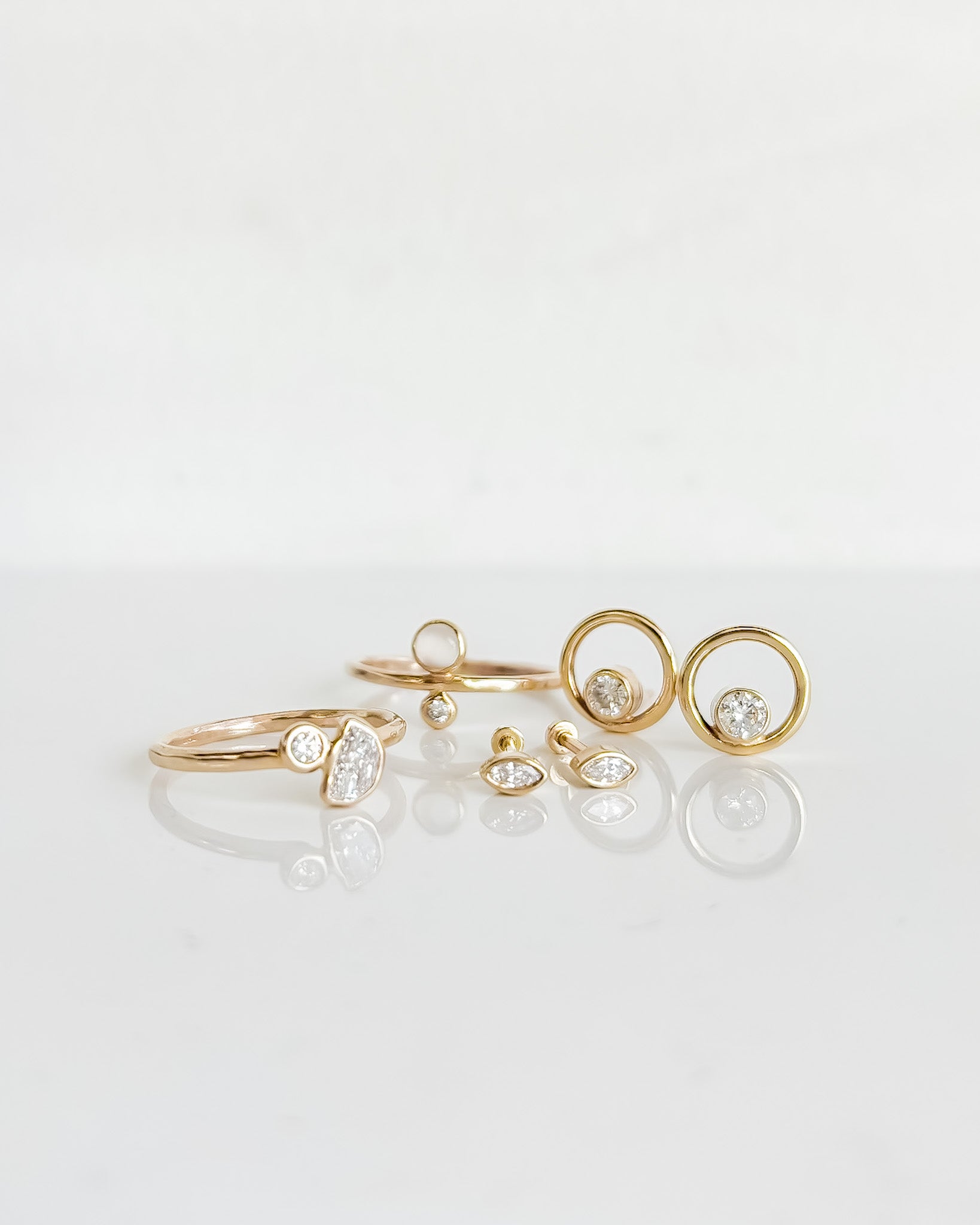 DIAMOND MARQUISE // flat back studs