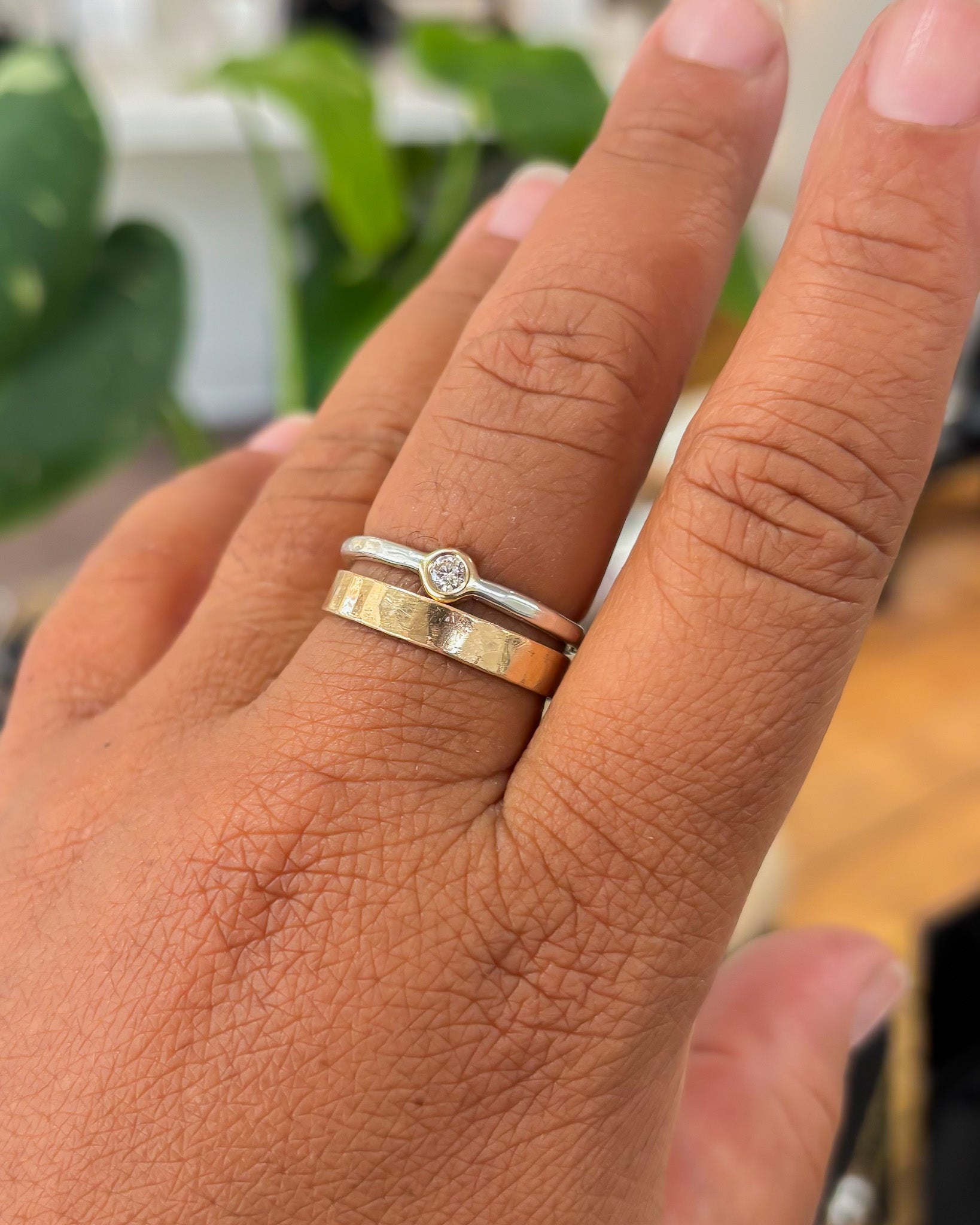 TRUE NORTH // floating diamond stacker
