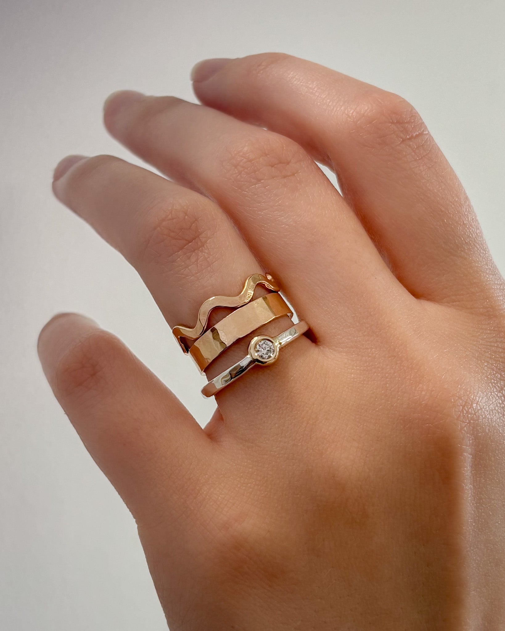 TRUE NORTH // floating diamond stacker
