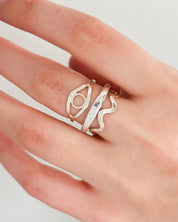 SIGNET SLICE// tiny diamond stacker