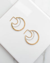 AELLA // greek amazon warrior two-tone hoop earrings  