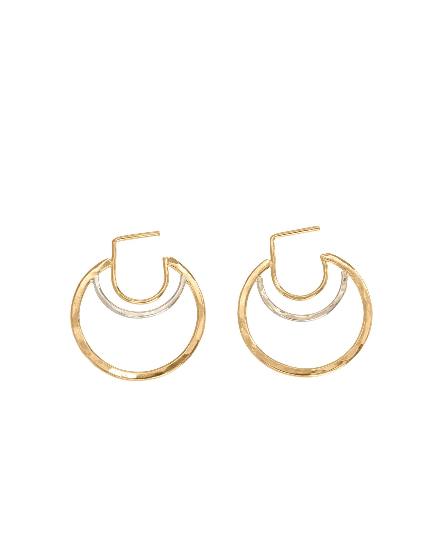 AELLA // greek amazon warrior gold fill exterior hoop earrings