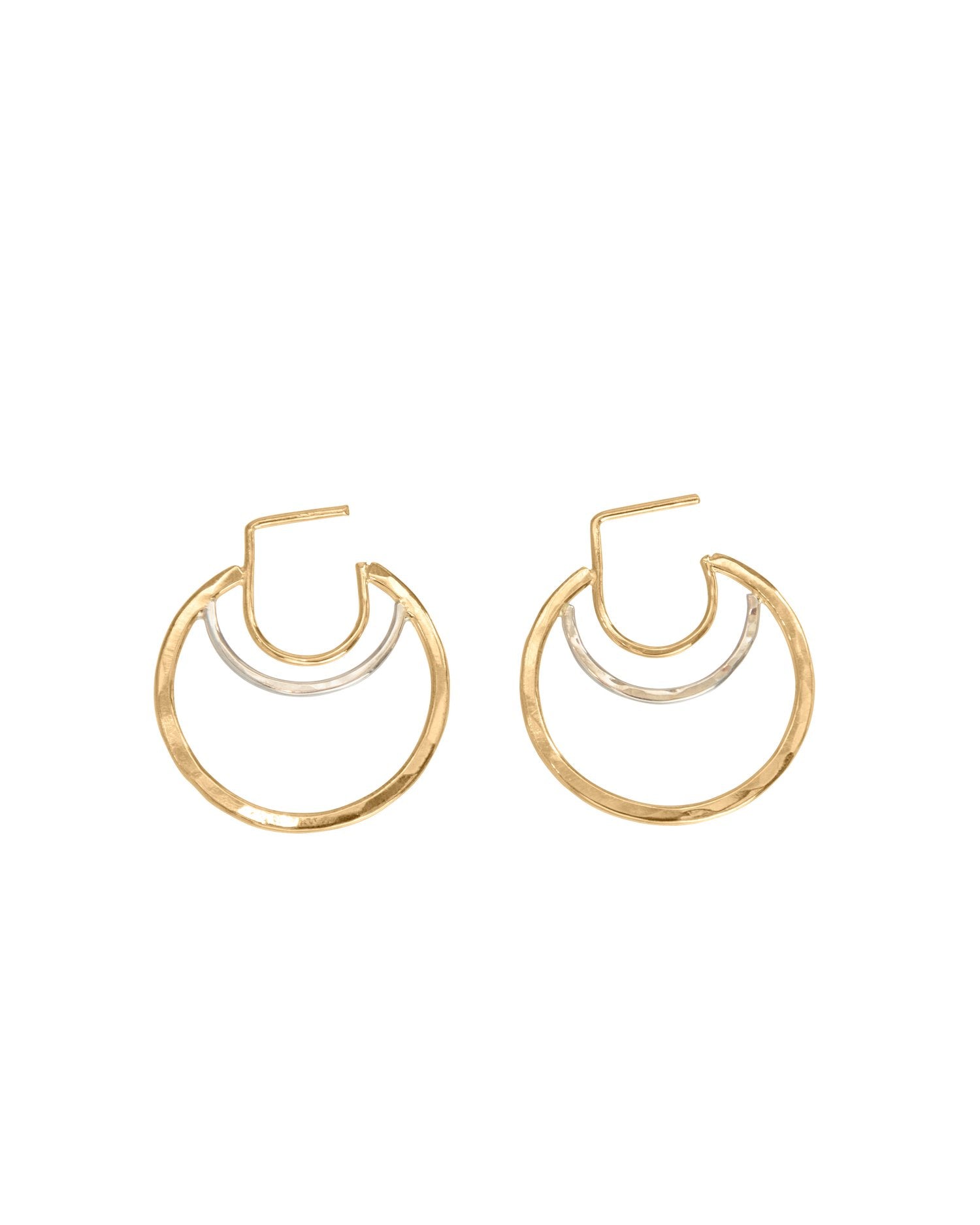 AELLA // greek amazon warrior gold fill exterior hoop earrings 