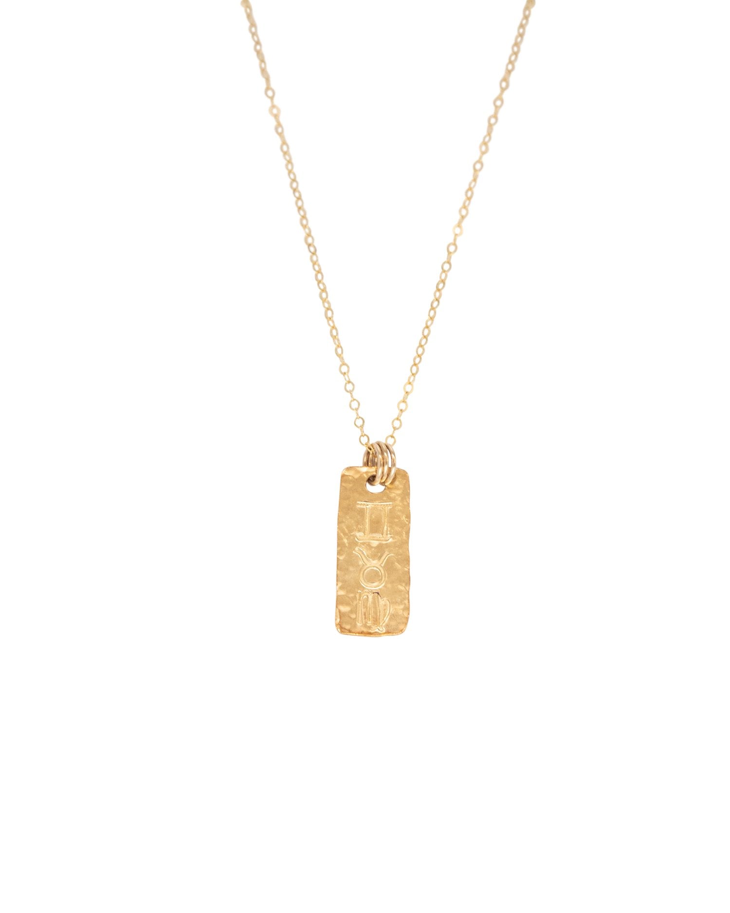 SUN & SELENE sun moon + rising necklace in gold fill