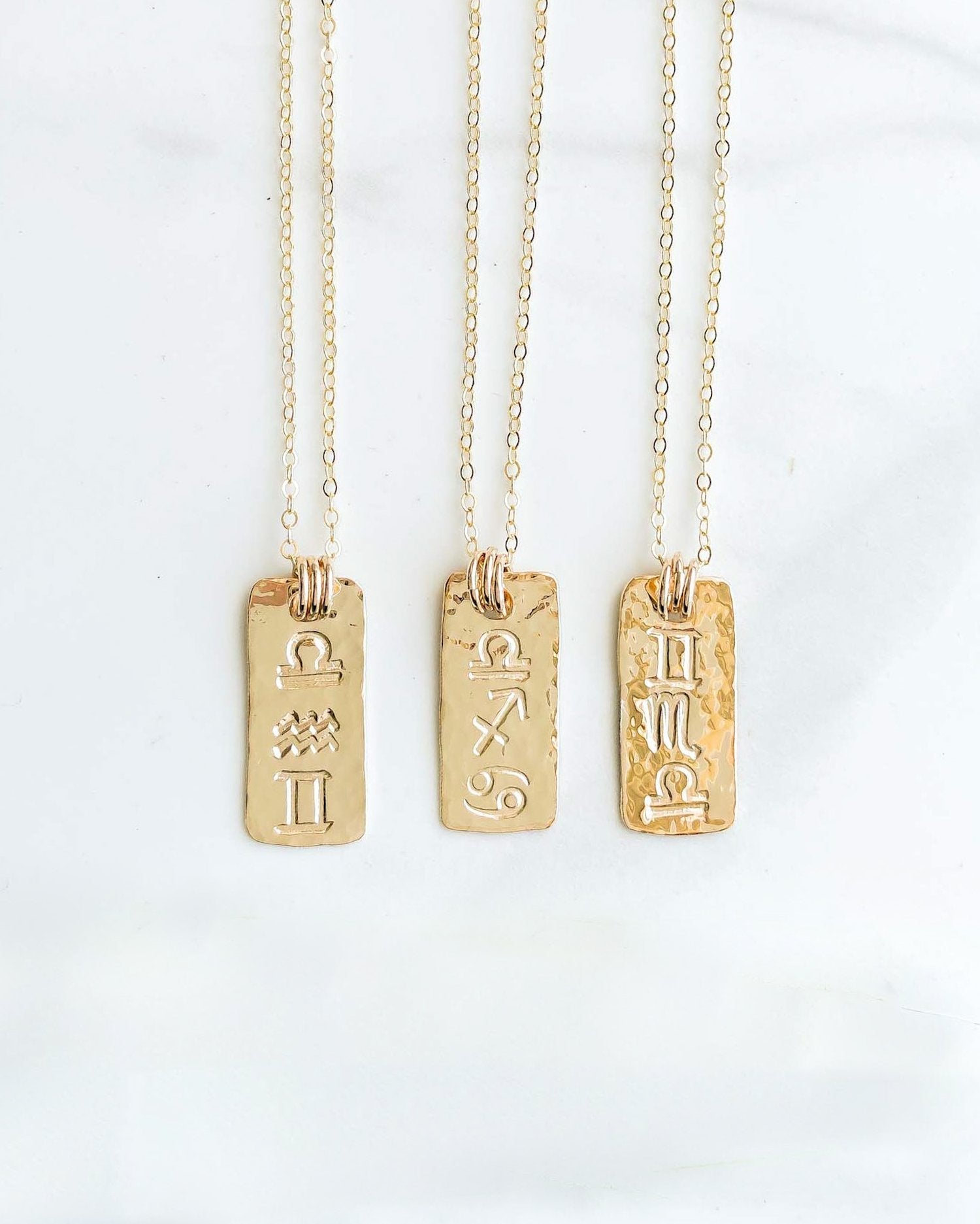 SUN & SELENE sun, moon, rising necklace with your customized big three zodiac signs