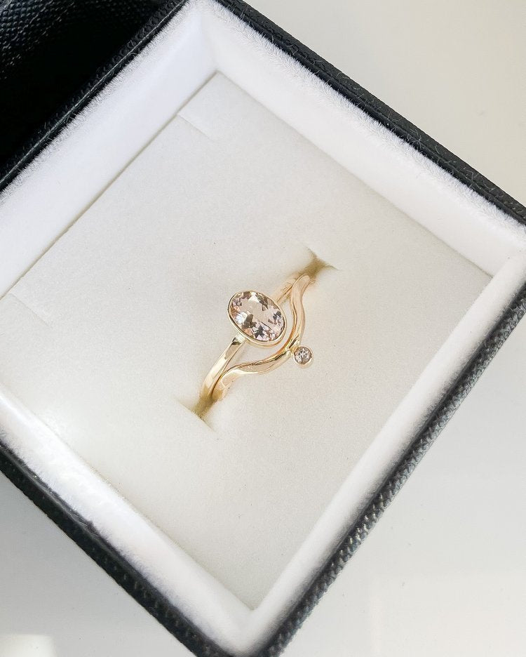 SUN & SELENE ceremony ring stack