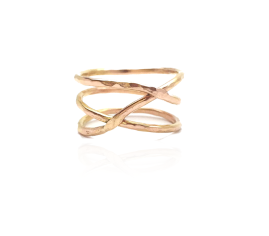 SUN & SELENE aphrodite goddess of love ring in gold fill