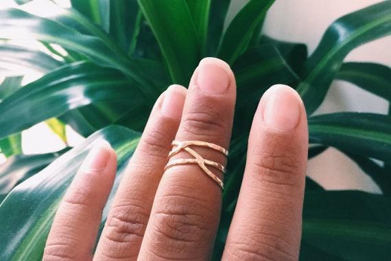 SUN & SELENE aphrodite goddess of love ring on model