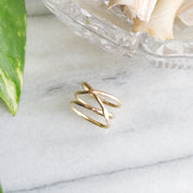 SUN & SELENE aphrodite goddess of love ring in gold fill