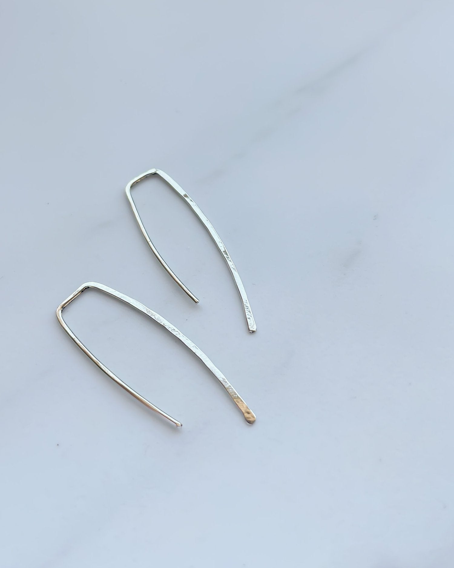 SUN & SELENE artemis threader earrings in silver