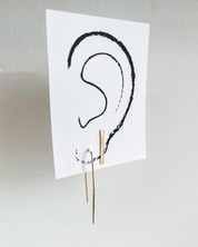 SUN & SELENE artemis threader earrings on card