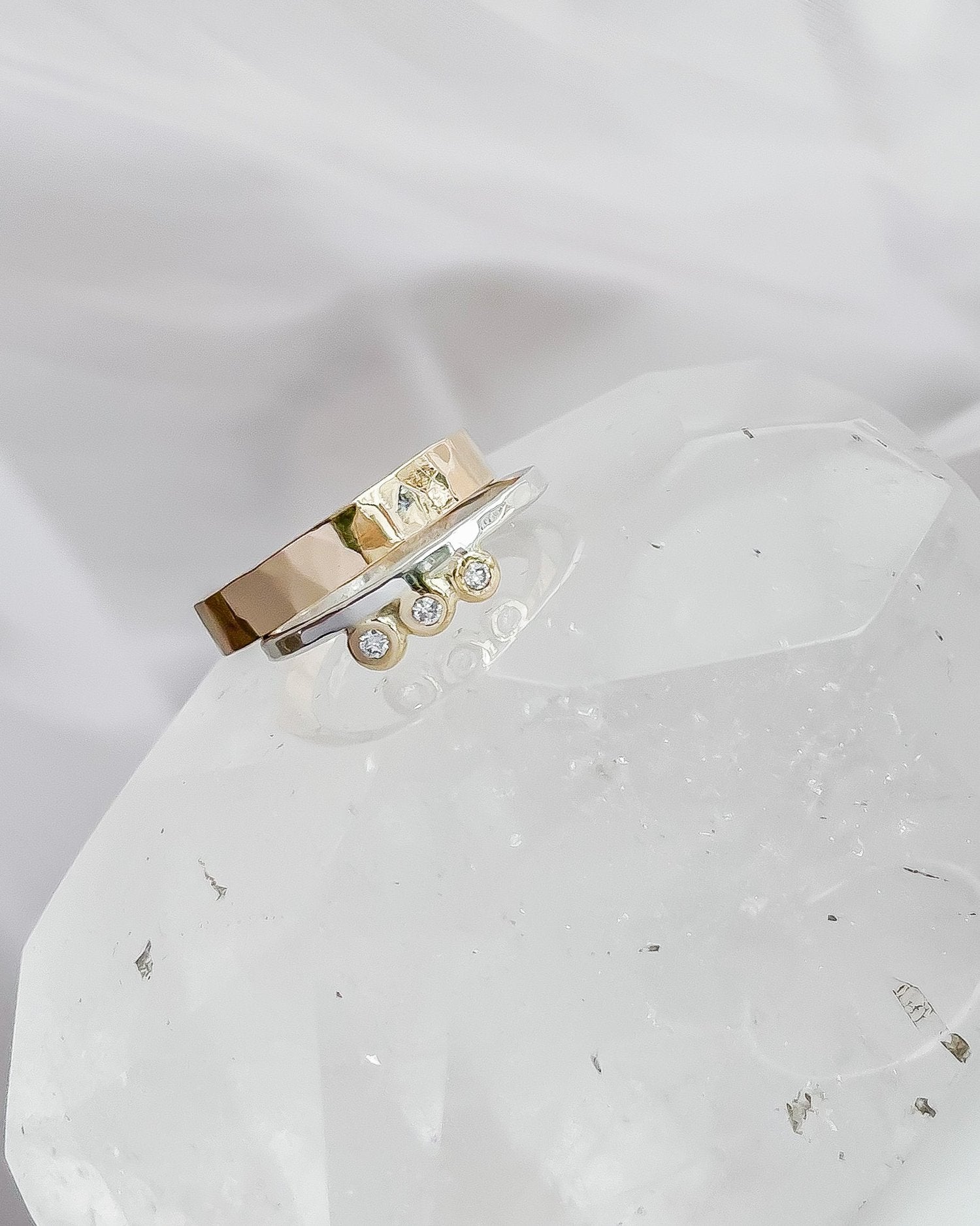 SUN & SELENE aurea diamond crown ring 