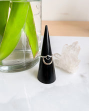 SUN & SELENE black oynx stacking ring