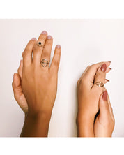 SUN & SELENE rings on model