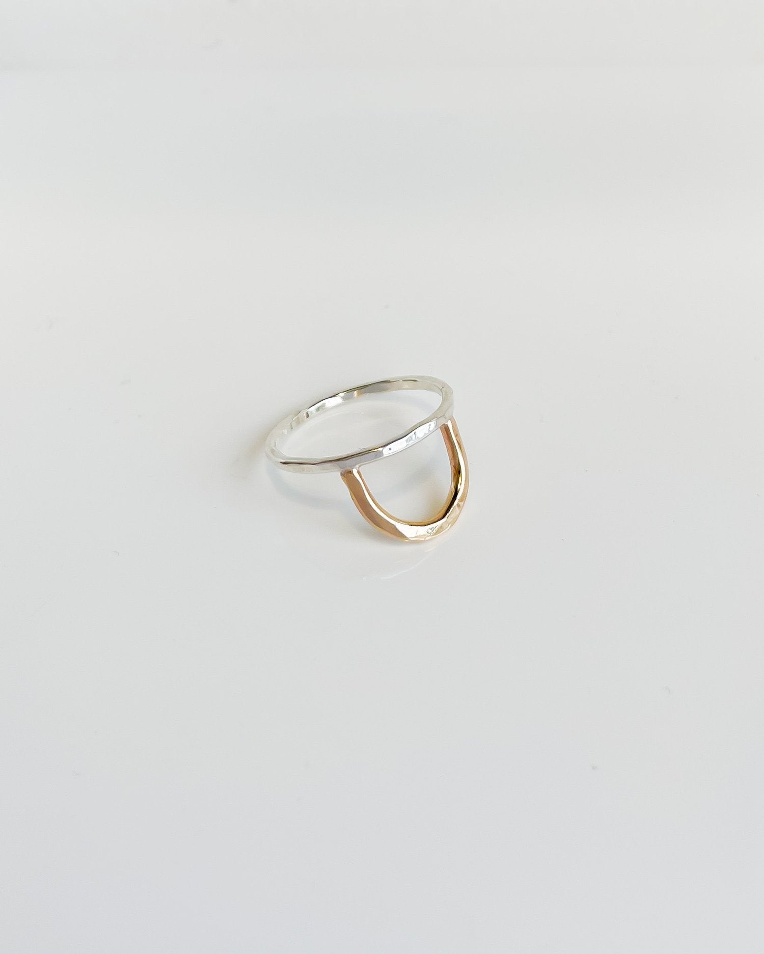 SUN & SELENE aurora arc ring in two tone