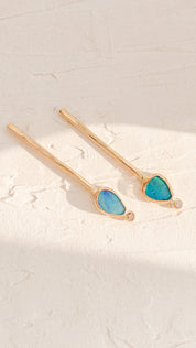 SUN & SELENE opal and diamond earrings