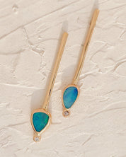 SUN & SELENE callisto opal + diamond earirngs