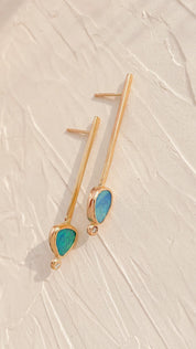 SUN & SELENE opal and diamond earrings