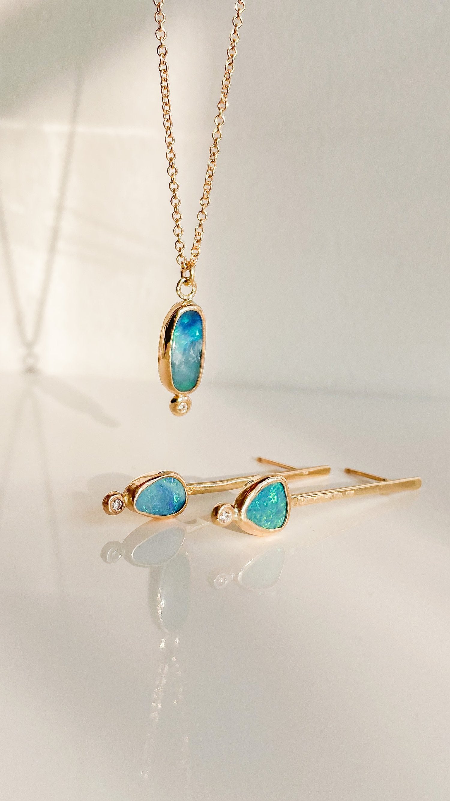 SUN & SELENE callisto opal + diamond collection