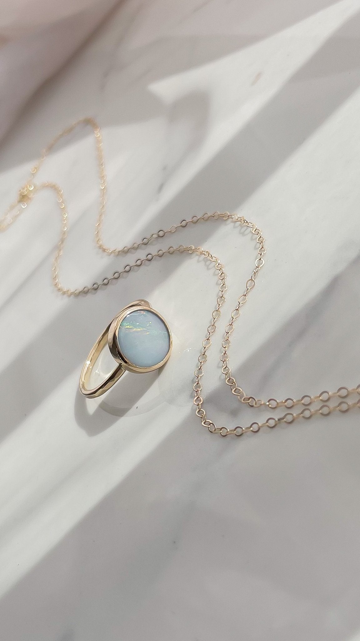 SUN & SELENE opal occasion ring
