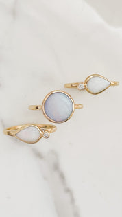 SUN & SELENE opal ring series
