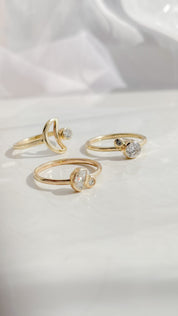 SUN & SELENE diamond rings