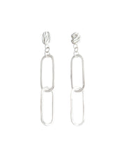 SUN & SELENE handcrafted rolo link earrings in silver