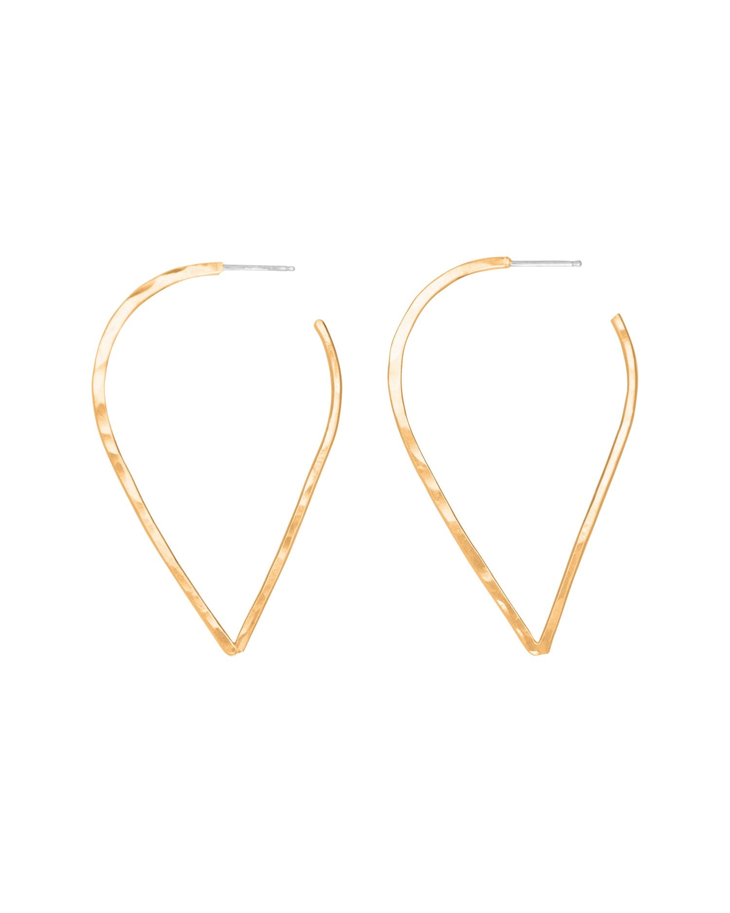 SUN & SELENE flora petal hoops in gold fill