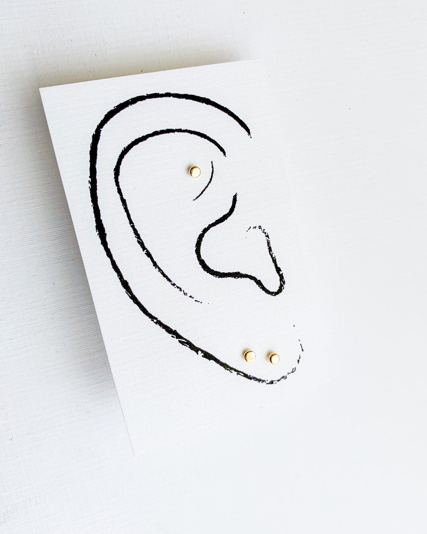 SUN & SELENE gaia studs on card
