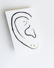 SUN & SELENE gaia studs on card