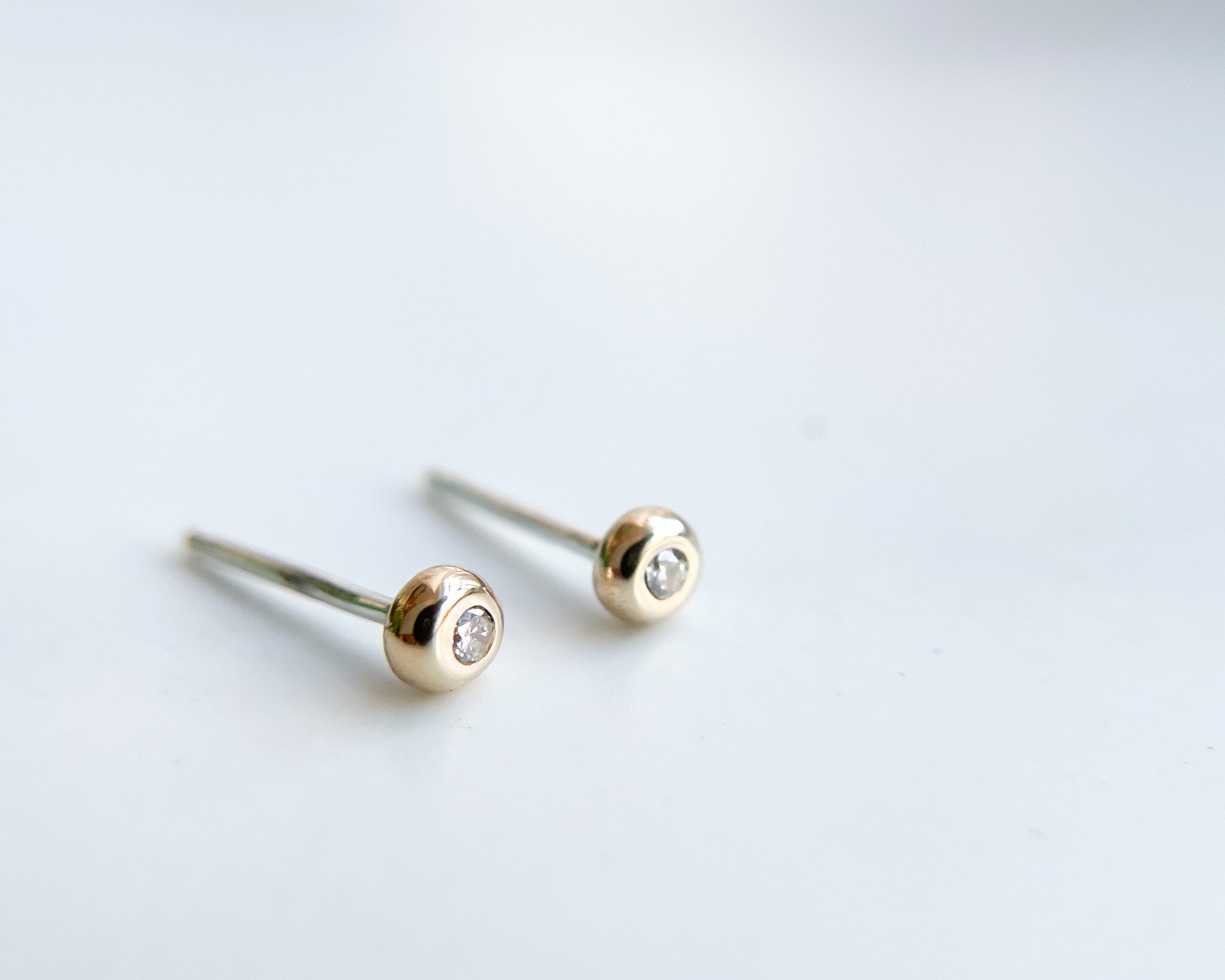 SUN & SELENE handcrafted diamond studs