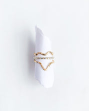 SUN & SELENE stacking rings on form