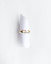 SUN & SELENE stacking rings on form