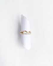 SUN & SELENE stacking rings on form