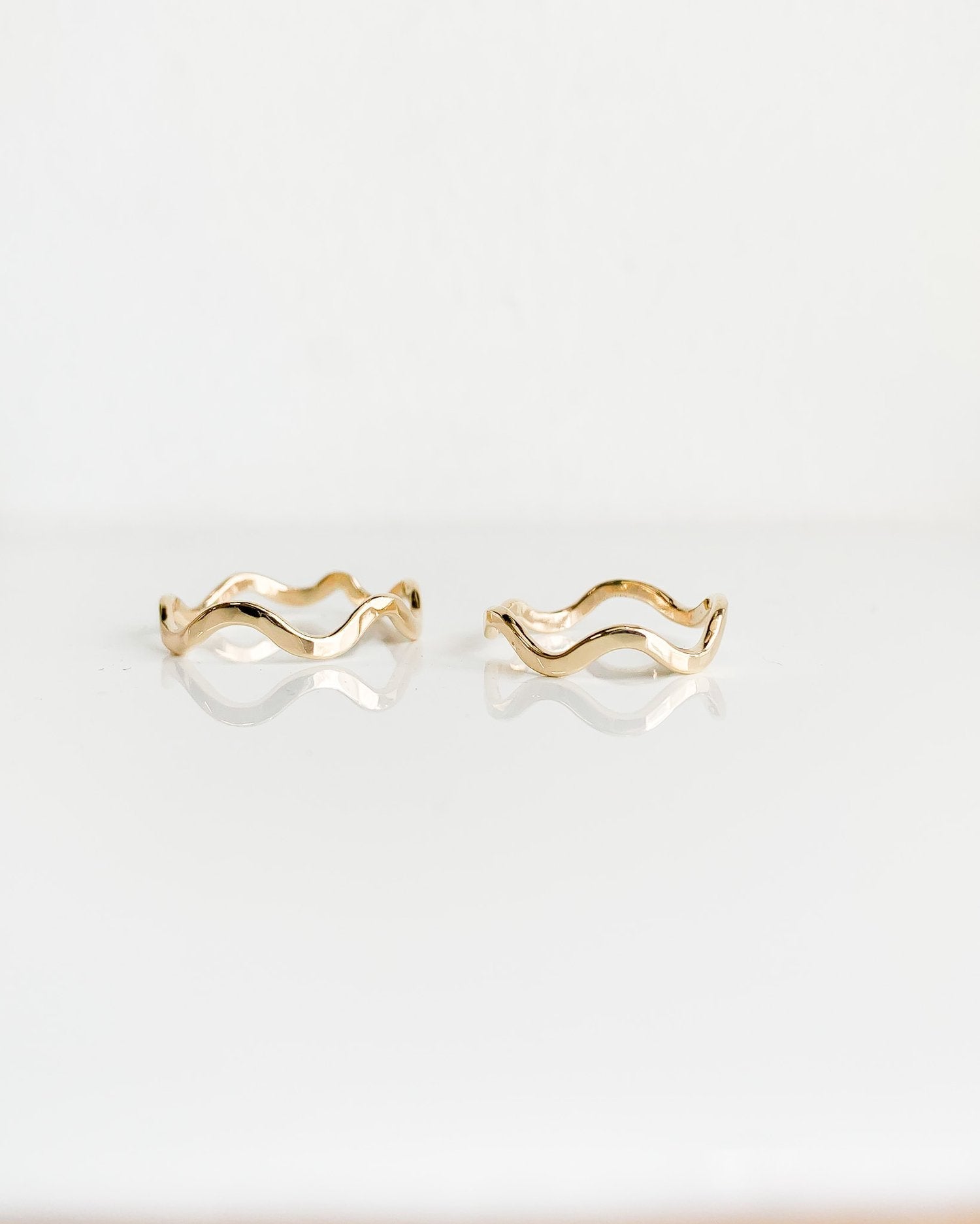 SUN & SELENE iris stacking rings in gold