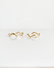 SUN & SELENE iris stacking rings in gold 