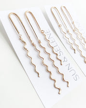 SUN & SELENE iris earrings in gold fill