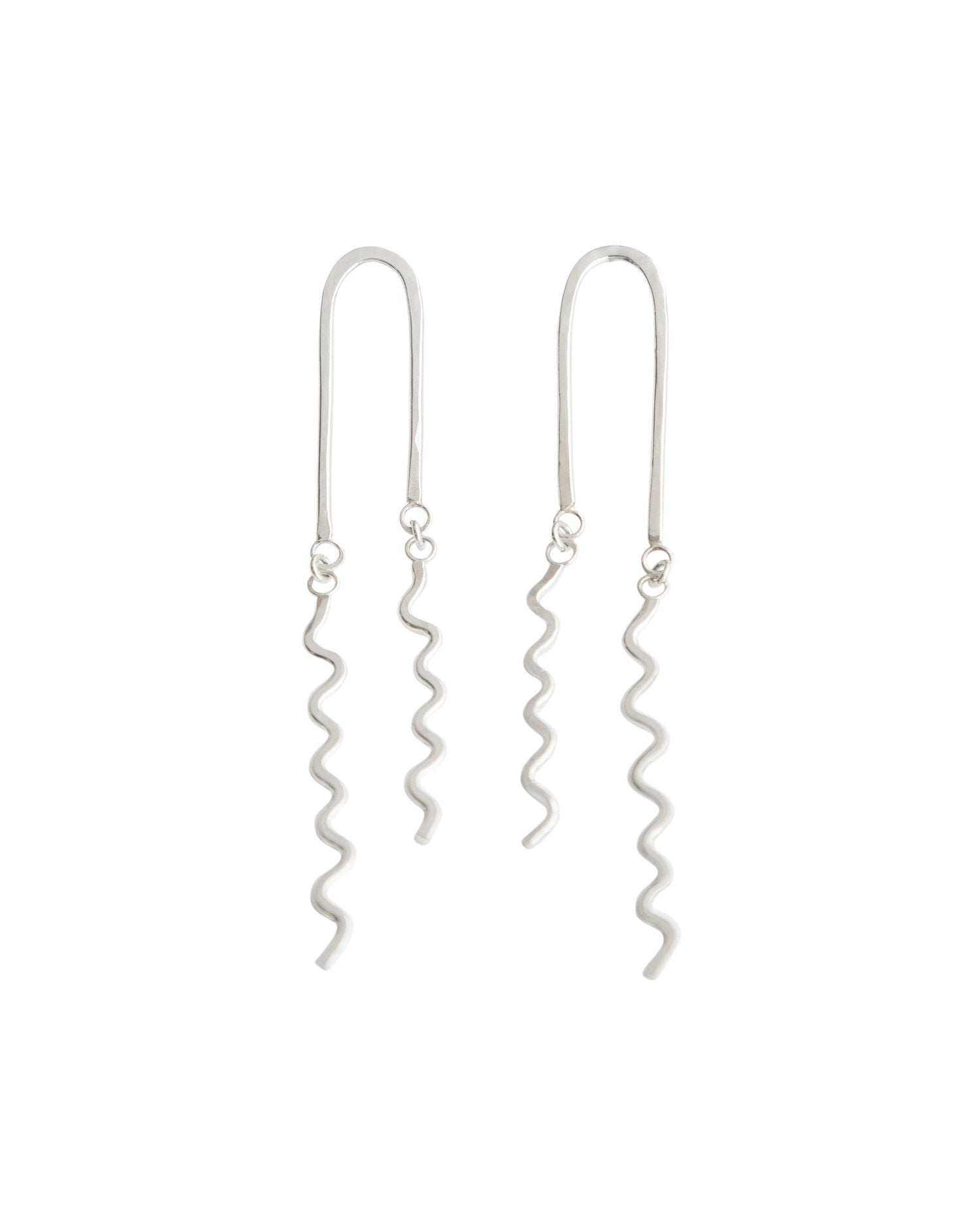 SUN & SELENE wave and arc earrings