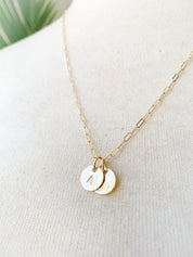 SUN & SELENE initial charm necklace