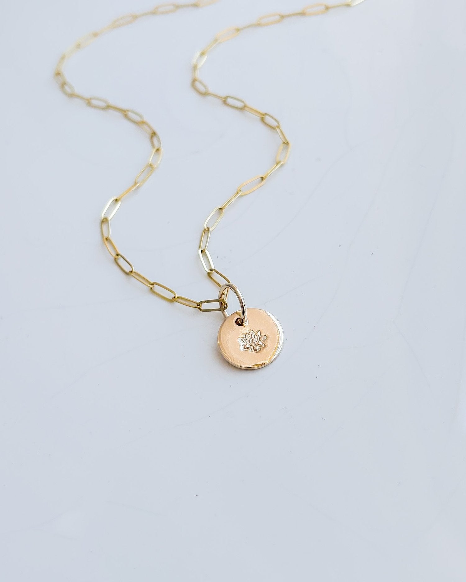 SUN & SELENE birth flower charm necklace