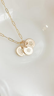 SUN & SELENE love letters coin necklace 