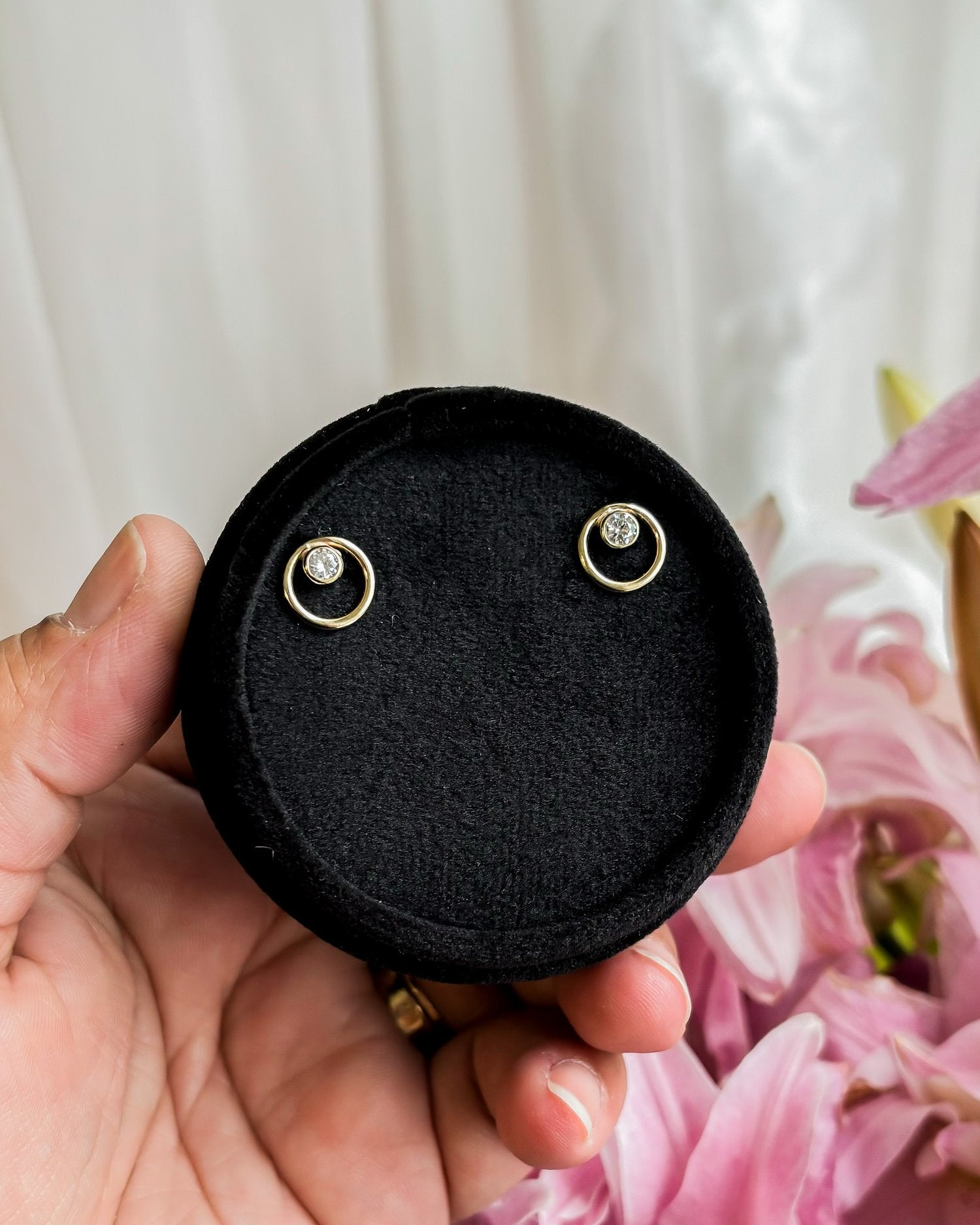 SUN & SELENE handcrafted diamond earrings