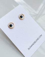 SUN & SELENE luna black onyx studs