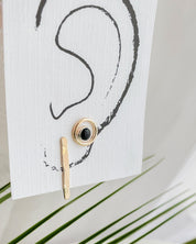 SUN & SELENE earrings on card