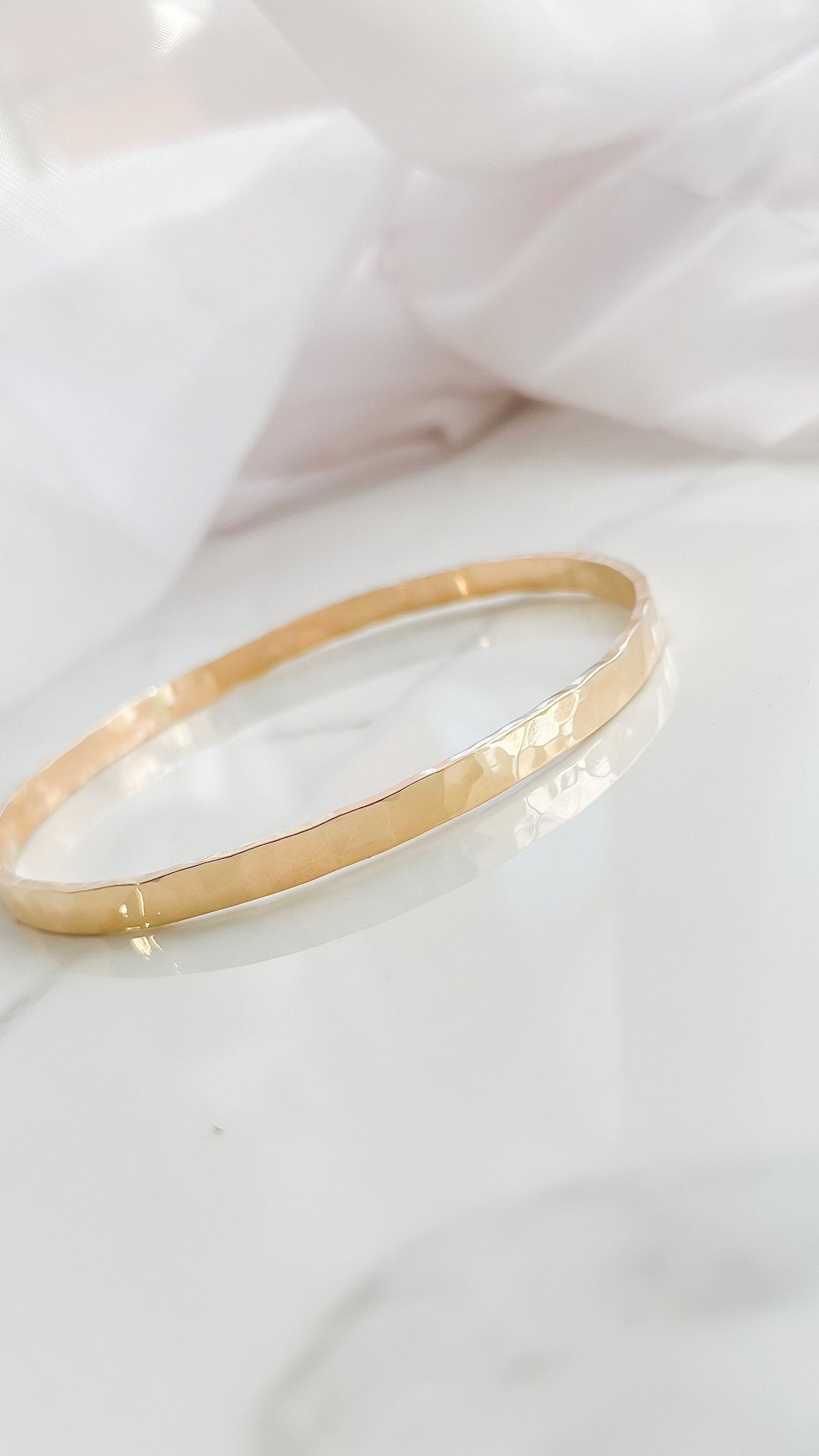 SUN & SELENE handcrafted hammered bangle