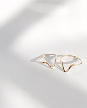 SUN & SELENE nike goddess of victory stacking ring