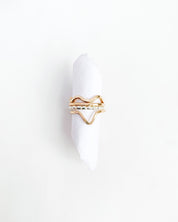 SUN & SELENE stacking rings on form