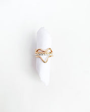 SUN & SELENE stacking rings on form