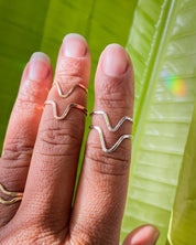 SUN & SELENE stacking rings on model