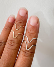 SUN & SELENE stacking rings on model